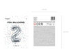 Picture of FOIL BALLOON NUMBER 2 SILVER 16 INCH